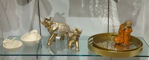 DECORAÇÃO DE ELEFANTE 29,5X11,6X24CM - 437-7311495